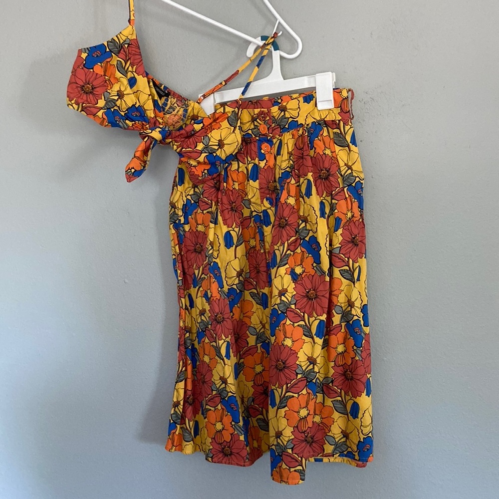 Women’s Floral Print Co-Ord Midi Skirt Set